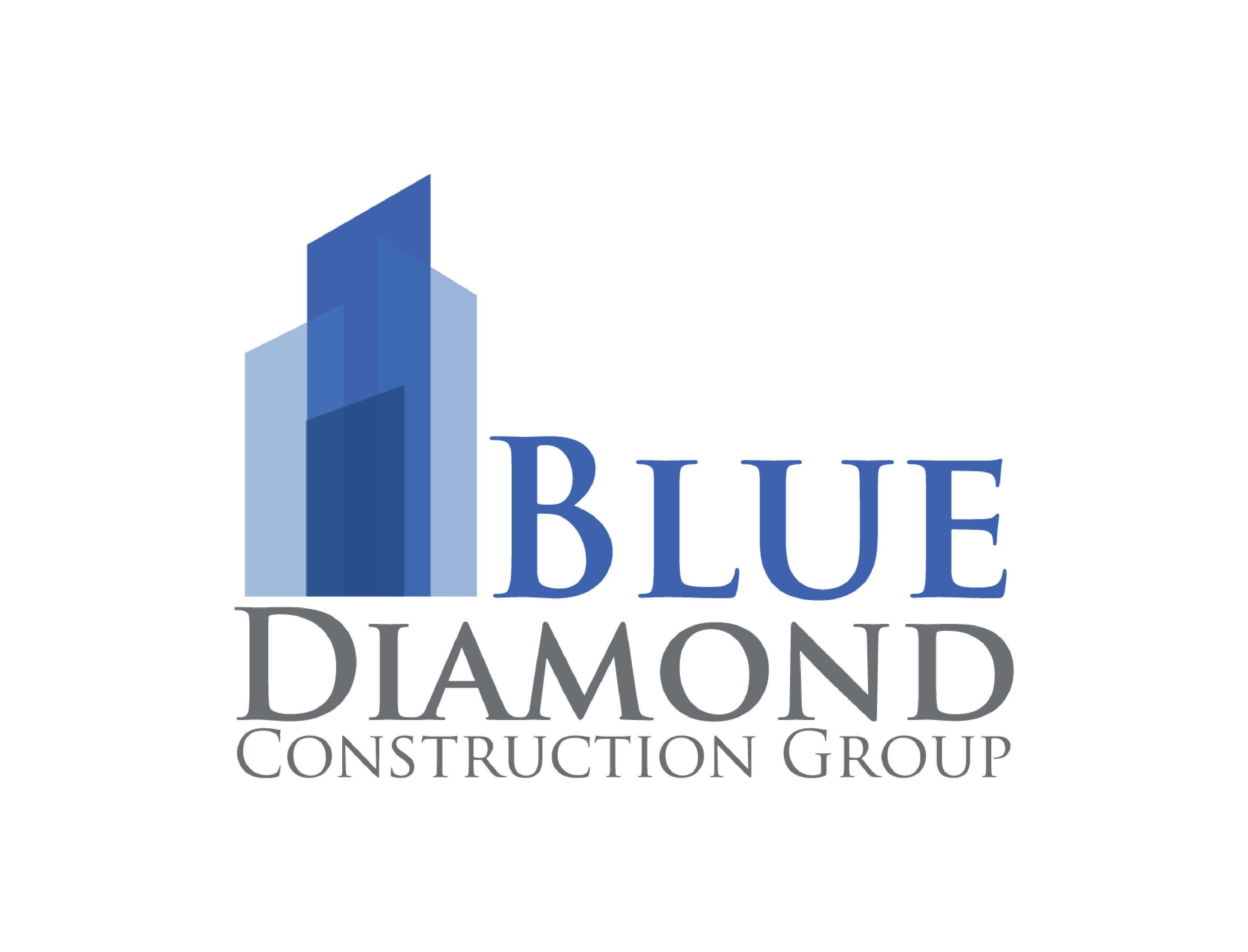 Logo featuring a blue graphic element and text in dark blue, likely representing a brand or organization.